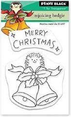 Penny Black Clear Cling Stamps REJOICING HEDGIE