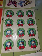 12 Full Sheets Vintage 1970-90’s Hallmark STICKERS Snoopy Heathcliff Gremlins