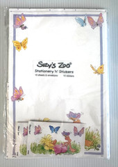Vintage Suzy’s Zoo Stationery & Sticker Set ~ Polly and the Butterflies