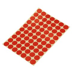 19mm Circles Round Code Stickers Self Adhesive Sticky Labels Red A4T12759