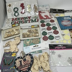 Huge Mixed Sticker & Scrapbooking Lot Holiday USA Christian Craft Set