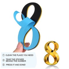 10 Pcs 3D Self-Adhesive House Numbers 0-9 for Door, Mailbox, Apartment Signs – G