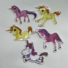 Unicorn Sticker Fun pack 30 Rainbow Colourful Glossy Cute Stickers Birthday Pack