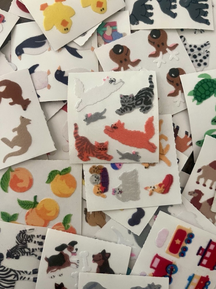 ♡ 5 Mods Sandylion FUZZY Mix Grab Mystery Vintage Stickers Random ♡