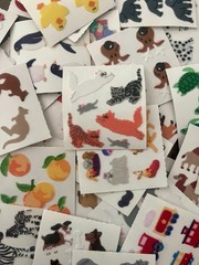 ♡ 5 Mods Sandylion FUZZY Mix Grab Mystery Vintage Stickers Random ♡