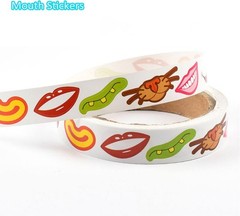 600 Pcs Colorful Nose Stickers Labels & 600 Pcs Colorful Mouth Stickers Labels –