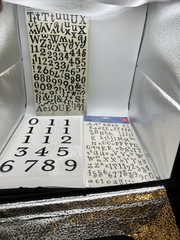 Lot Of NEW Sticker Letters- Asst. Fonts/15 Sets Of Large & Small Black Letters;