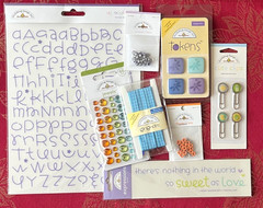 lOT #360 – DOODLEBUG EMBELLISHMENTS SPRINKLES RIBBON CLIPS & MORE