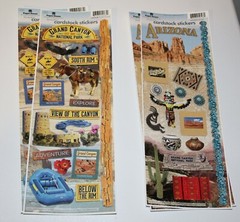 Arizona Grand Canyon National Park Turquoise Cactus – 4 Scrapbook Sticker Pages