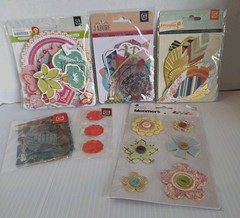 Basic Grey – Scrapbooking Junk Journal Die-Cuts and Embellishments Lot Of 6