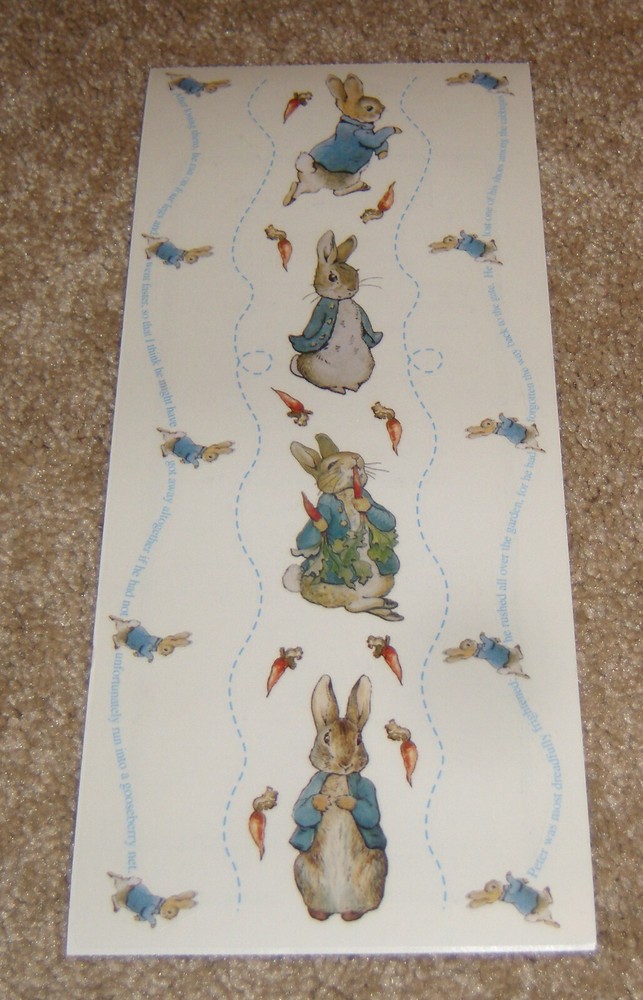 Colorbok Sticker Sheet ~ Beatrix Potter/Peter Rabbit…..Hopping Peter Borders