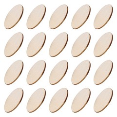 200Pcs Craft Oblong Wood Chips for Home Decor and Rustic Style