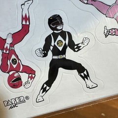Vintage Power Rangers Stickers Sheet 1995 Saban Paper Art Mighty Morphin