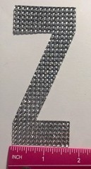 GIANT SILVER RHINESTONE LETTER “Z” Stickers(1pc)JoAnn’s•Name•Initial •Label•Last