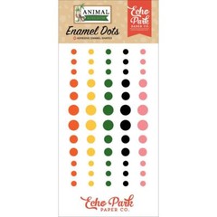 Crafts Enamel Dots EP Animal Kingdom Green Yellow Orange Pink