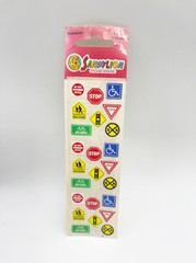 Sealed Vintage Sandylion Kromekote Road Street Traffic Roadway Signs Stickers