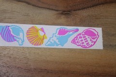 Vintage 1982 Cardesign TOOTS Sticker Strip Shells MUS #155 Seashells Conch tulip