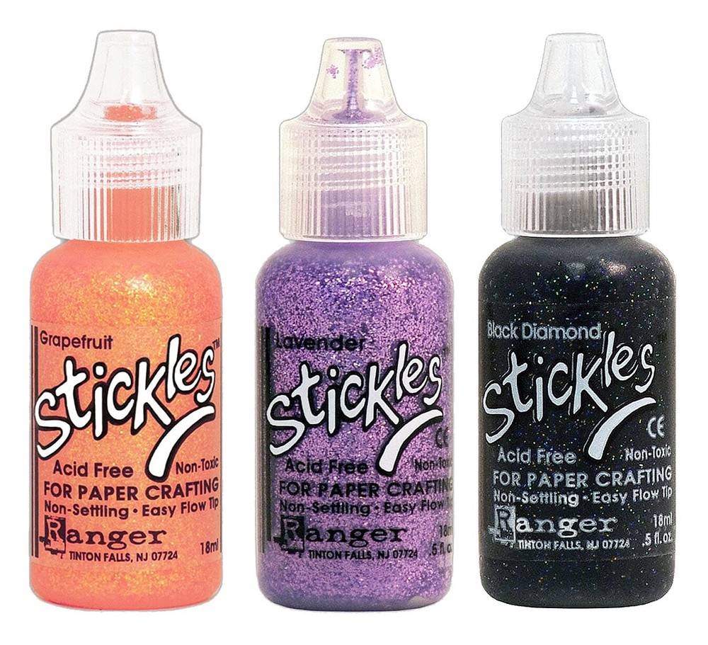 Ranger, Stickles Glitter Glue, 3 Colors, Halloween, Orange, Purple, Black