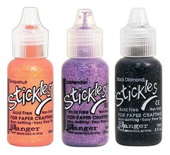 Ranger, Stickles Glitter Glue, 3 Colors, Halloween, Orange, Purple, Black