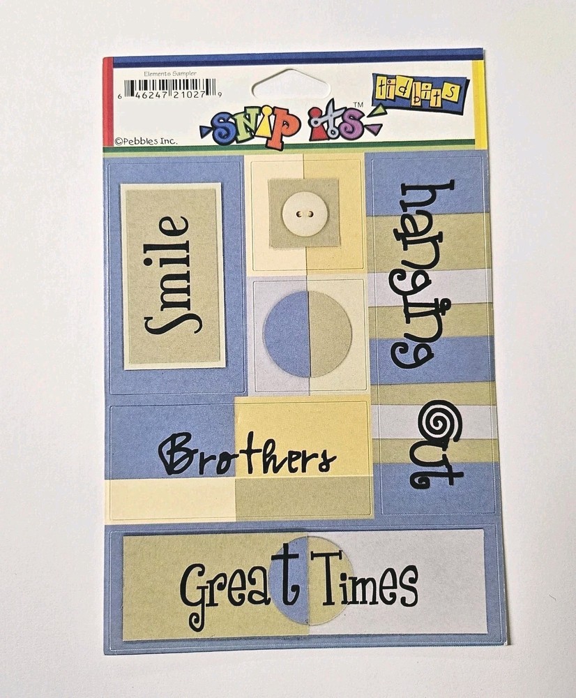 Pebbles Inc Elements Sampler Cardstock Stickers Tidbits Words Quotes Titles
