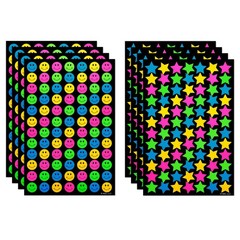 672ct Smiley Faces & Star Stickers Standard Glossy 8 Sheets by American Greeting