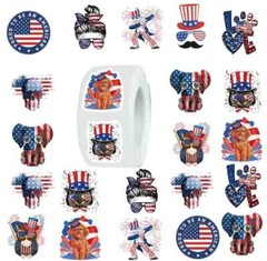 100 Patriotic ASSORTED 1″ STICKERS LABELS SEAL Small Business Thank You