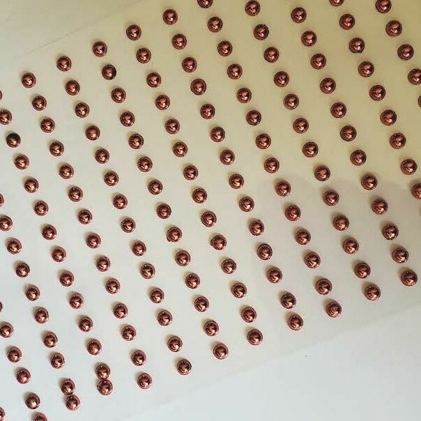 CraftbuddyUS 406 pcs x 4mm Self Adhesive Round Gems, Color – Red