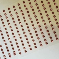 CraftbuddyUS 406 pcs x 4mm Self Adhesive Round Gems, Color – Red