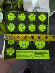 Vintage 70s Mr. Yuk Complete Indiana Poison Control Center Sticker Sheet Page