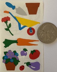 GARDENING TIME Stickers(10pc) Mrs.Grossman’s…Flowers…Wheelbarrow…Card Making…