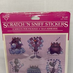 Vintage 1984 Hallmark Scratch N’ Sniff Grape Stickers NOS 1-pk Purple Peeple