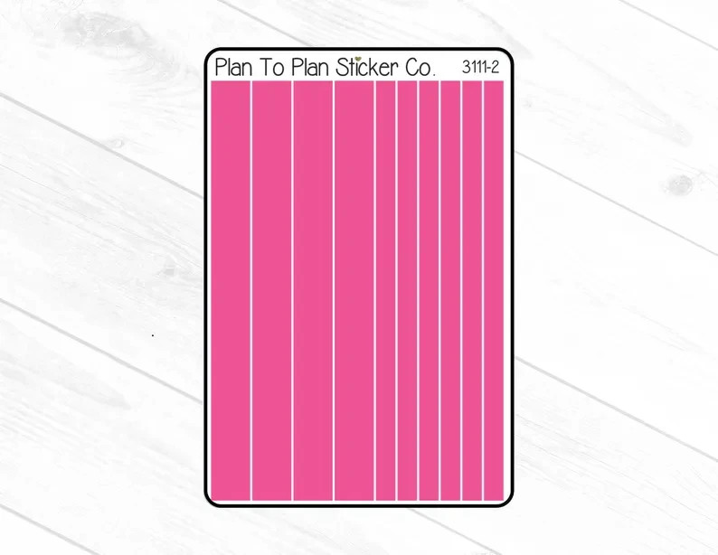 3111-2~~Dark Pink Washi Planner Stickers.
