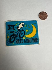 Vintage 1980’s Rides a Dirt Bike Moon & Stars Scrapbooking Sticker Strip