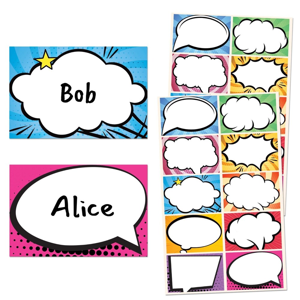 Comic Stickers for s, 250 Pack, 10 Superhero Designs, 3×2 Inch, Multicolor