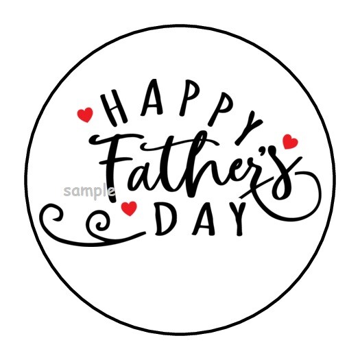 30 HAPPY FATHER’S DAY ENVELOPE SEALS LABELS STICKERS 1.5″ ROUND GIFTS HEARTS