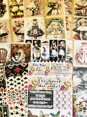 Alice In Wonderland Scrapbooking Junk Journal Paper Crafting Set Of 45 Pieces #R