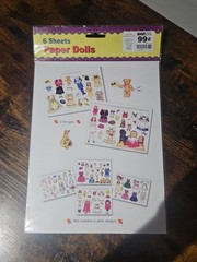 THERESA BORELLI COLLECTIBLE PAPER DOLLS FANCYWORK 6 SHEETS 1998