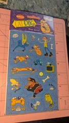 Vintage Sandylion Nickelodeon CatDog cartoon stickers New In Pack 2 Sheets