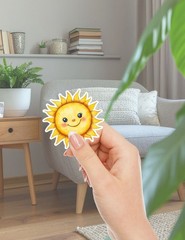 Sunny Sunshine Die Cut Vinyl Stickers Set Scrapbooking Laptop Waterbottle