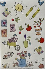 GARDENING TIME ￼Stickers(21pc)4.5”x 7”•Flower•Planting•Vegetable￼•Seed packets