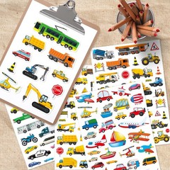 Construction Vehicles Stickers – 665 Waterproof Car & Truck Adhesive Decals for