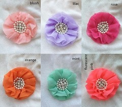DIY LARGE Parisian Chiffon Flower with Pearl & Rhinestone Embellishment