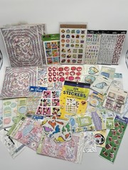 Lot 50 Assorted Scrapbooking Embellishment Stickers Album Card Making Appliqué
