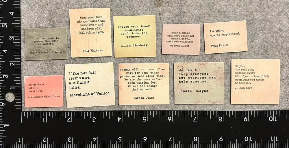 Lot of 10 Assorted Famous Quote Stickers