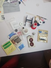 Huge Assorted Craft Sewing Lot Buttons Zippers Scissors Embellishments Supplies