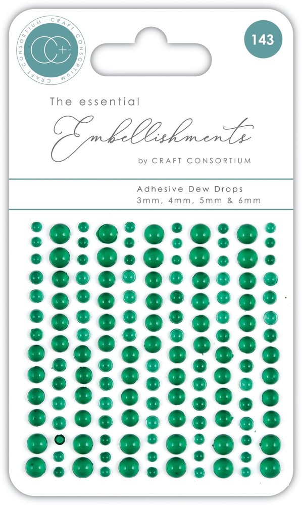 Craft Consortium Adhesive Dew Drops – Green