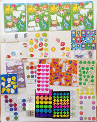 Vintage 1980s Sticker Lot Partials Various Brands Incl Lisa Frank AS IS