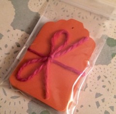 25 Hand Punched Orange Gift Tags, Scrapbook, Crafts, Etc.