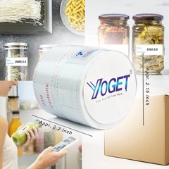 300pcs Removable Freezer Labels, Yoget 1 x 3 Inch Food 1×3», Red & Blue