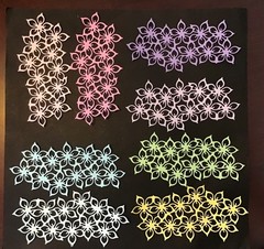 Flower Strip Border Die Cut Embellishments 5 pcs 5-3/4” x 2-3/4” Scrapbook Cards